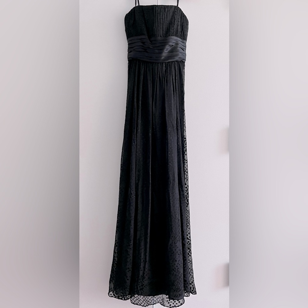 BCBG Max Azria• Dress • Black Tie Silk Blend Strapless Gown • Size 6